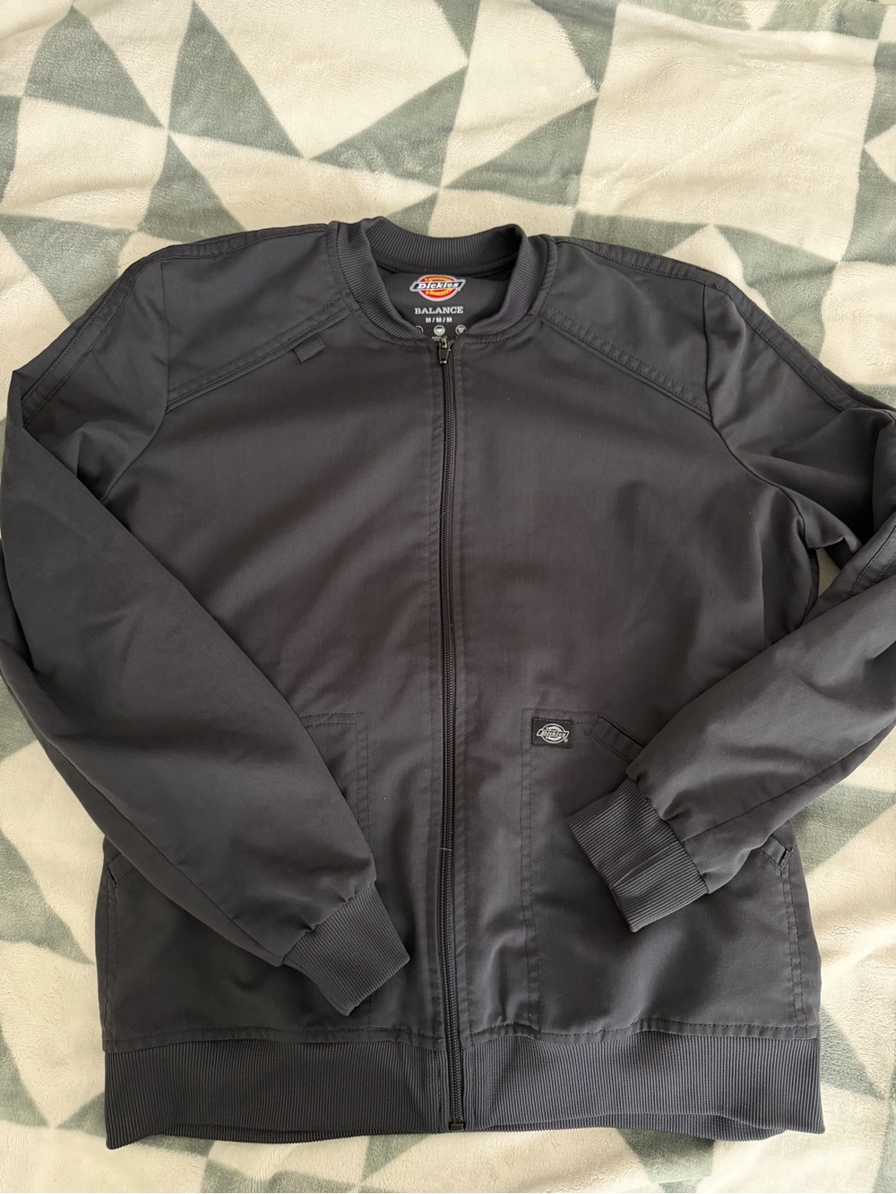 Dickies Men's Charcoal Zip Bomber Jacket